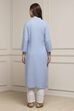Blue Rayon A-Line Kurta image number 3