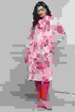 Pink Cotton Blend Solid Churidar image number 0