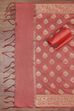 Hot Pink Poly Cotton Banarasi Unstitched Suit Set image number 3