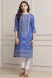 Deep Fuchsia Rayon Straight Printed Kurta image number 5