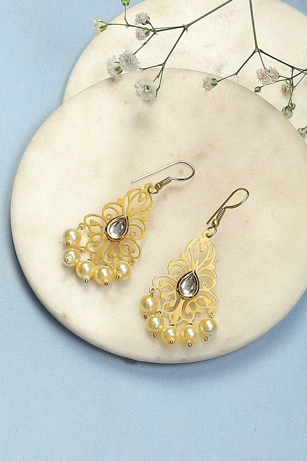 Gold Brass Earrings image number 0