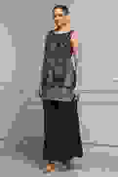 Purple Viscose Blend Straight Printed Kurta Pants Set image number 3