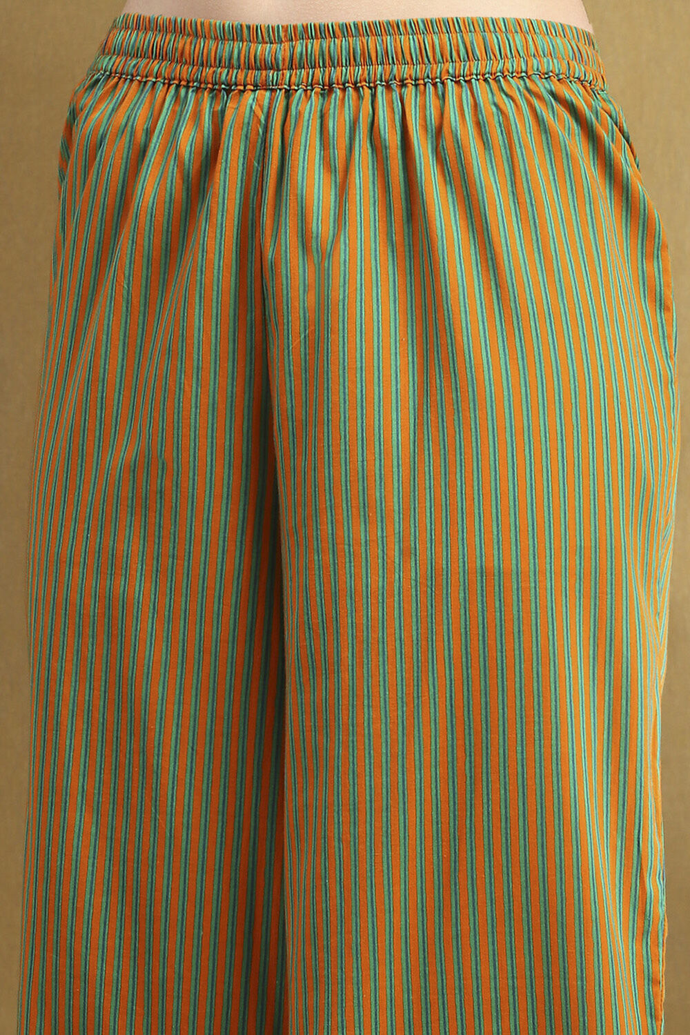 Blue Cotton Straight Suit Set image number 2