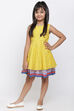 Yellow Cotton Printed Dress image number 3