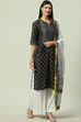 Blue Cotton Straight Kurta Flared Palazzo Suit Set image number 0