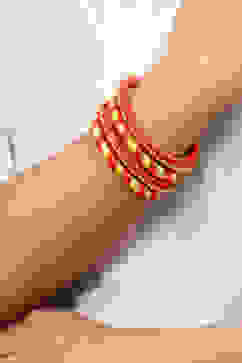 Yellow Red Kids Bangles image number 2