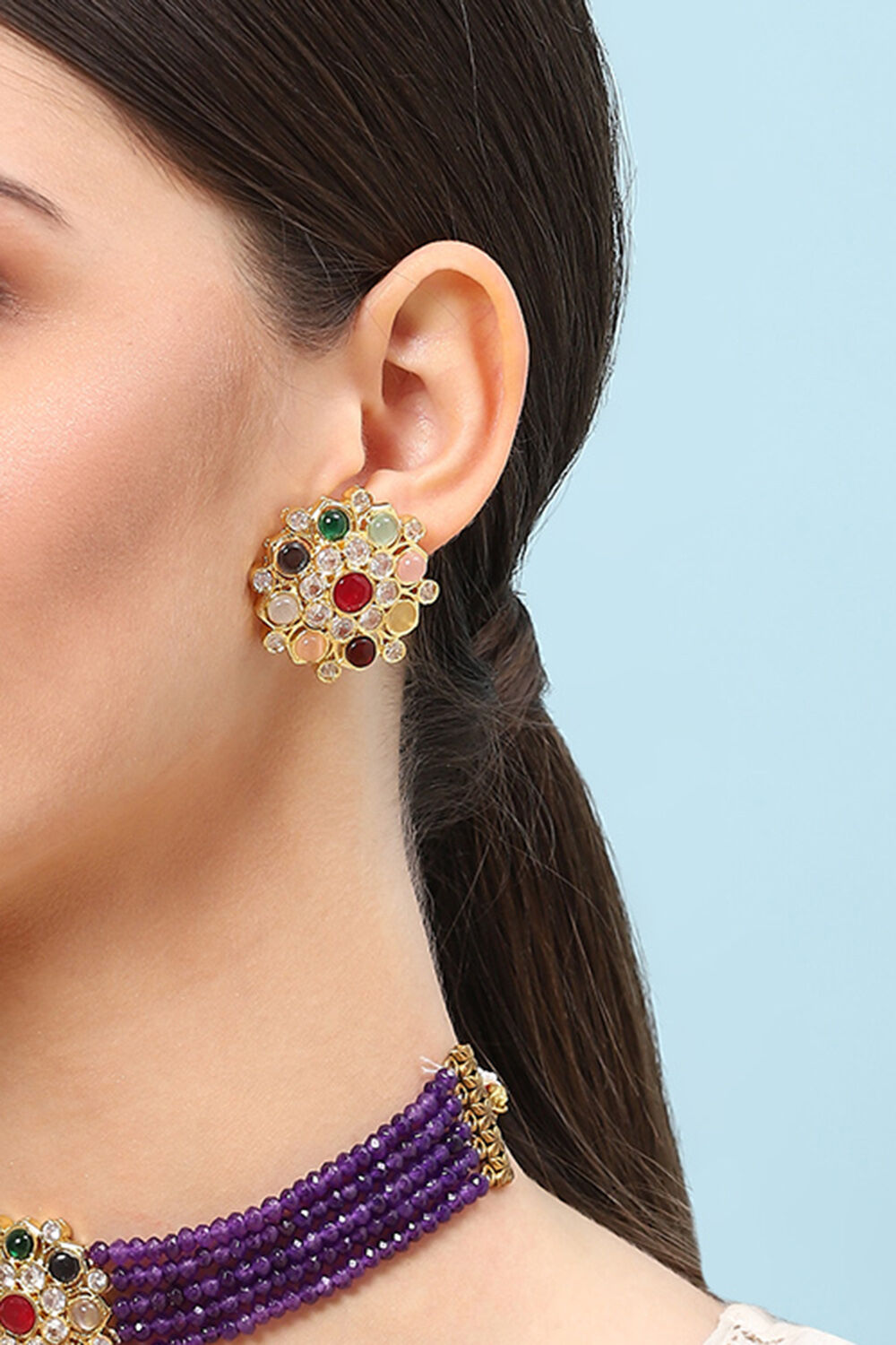 Multicolour Alloy Necklace Set image number 1