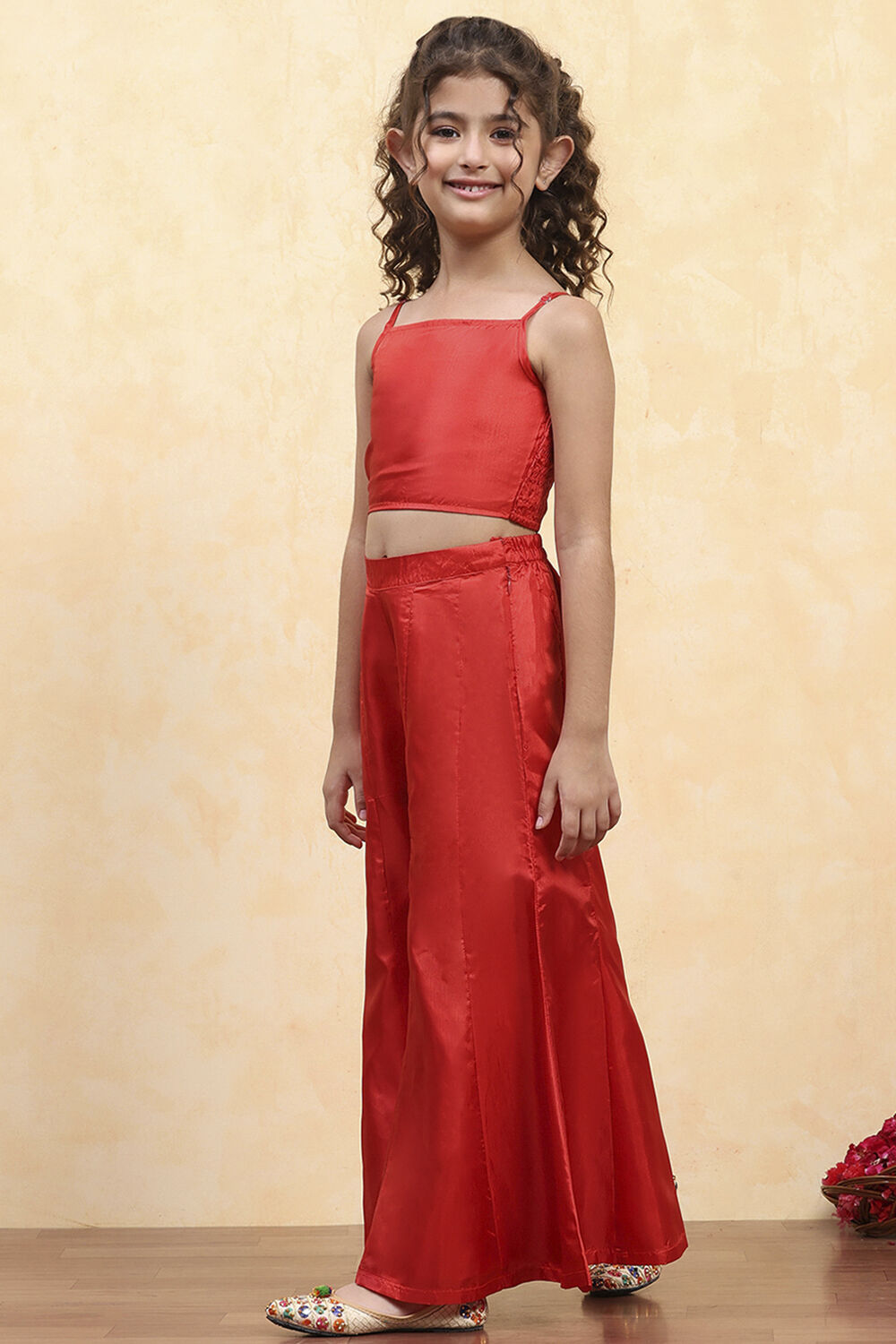 Pink Brocade Yarndyed Fitted 3 Piece Set image number 6