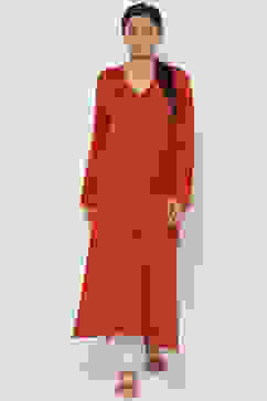 Brick Red Woolen Kurta image number 0