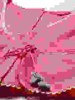 Pink Art Silk Flared Lehenga image number 1