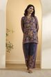 Violet Nylon Viscose Printed C-ord Set image number 6