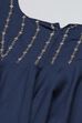 Navy Blue Embroidred Cotton Anarkali Suit Set image number 1