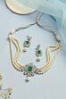 Green Alloy Necklace Set image number 2