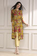 Yellow Floral Printed Straight Kurta image number 0