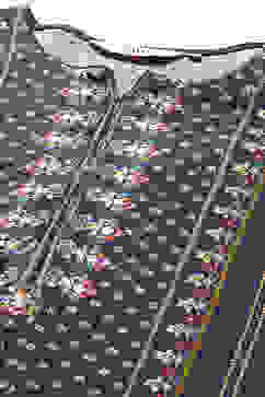 Navy LIVA Straight Printed Kurta image number 1