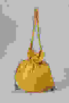 Mustard Fabric Potli Bag image number 2