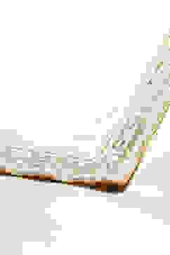 Ivory Poly Cotton Flared Kurta Churidar Suit Set image number 3