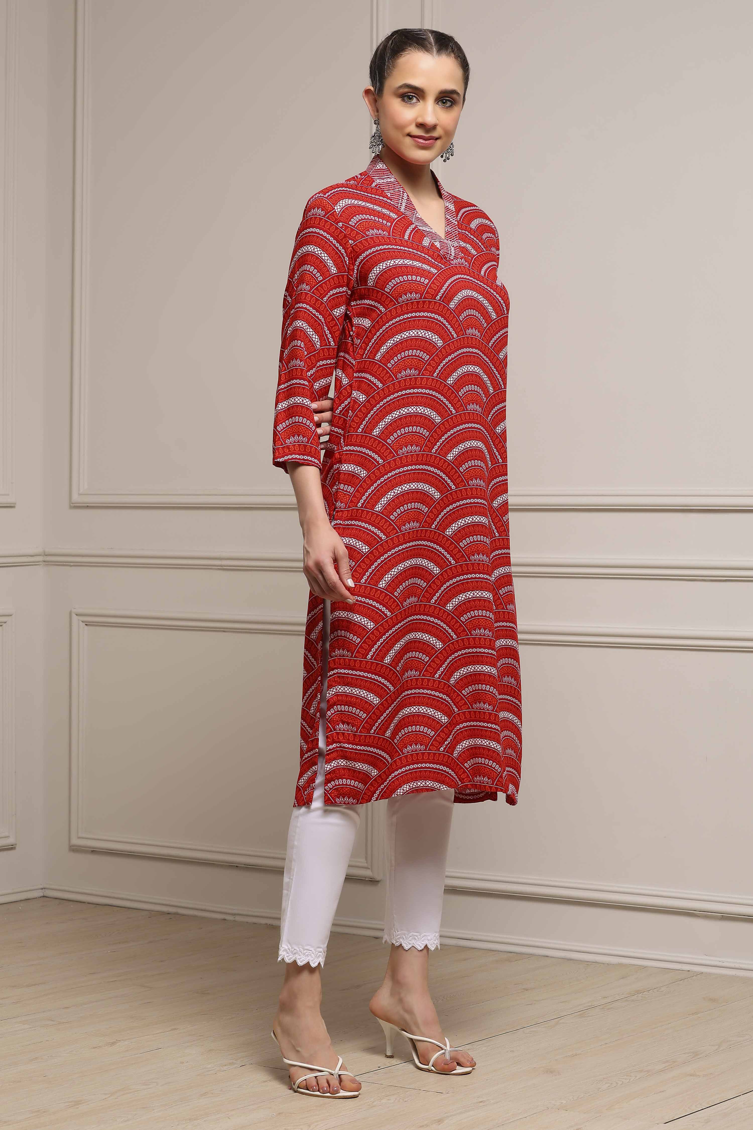 Indigo Blue Viscose Rayon Straight Kurta image number 4