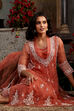 Burnt Orange Embroidered Organza Kalidar Suit Set image number 8
