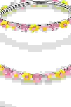 Yellow & Pink Kids Bangles image number 1