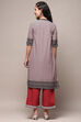 Maroon Cotton Printed Kurta & Palazzo Suit Set image number 5