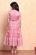 Rose Pink Net Blouse Lehenga Set image number 4