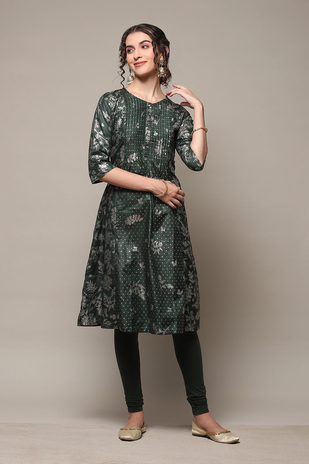 Fuschia Art Silk Flared 2 Piece Set image number 3