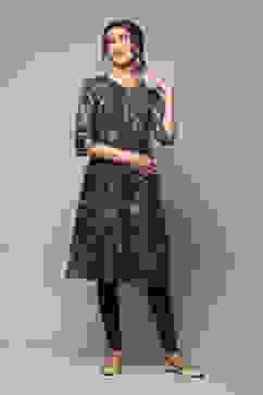 Green Art Silk Flared 2 Piece Set image number 3