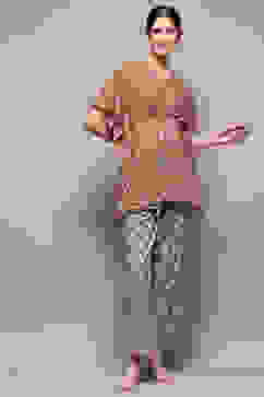 Powder Blue Cotton Printed 2 Piece Sleepwear Set image number 5