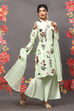 Off White Cotton Blend Straight Kurta Suit Set image number 6