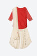 Red Art Silk Straight Kurta Dhoti Salwar Suit Set image number 2