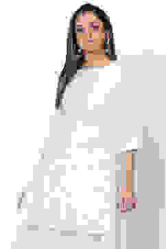 Off White Poly Cotton Short Yarndyed Kurti image number 2