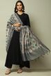 Grey Art Silk Yarndyed Dupatta image number 0