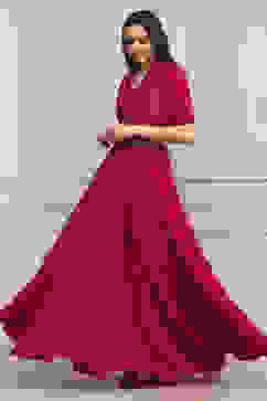 Fuchsia Viscose Rayon Kalidar Lehenga Set image number 0