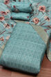 Peach Silk Tussar Handloom Unstitched Suit Set image number 0