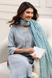 Pale Yellow Cotton Blend Straight Kurta Palazzo Suit Set image number 7