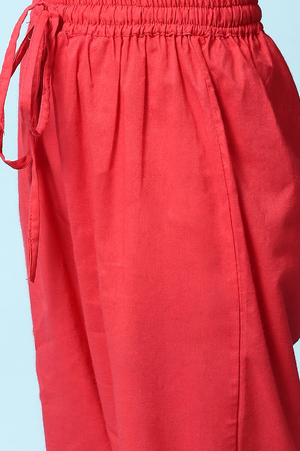 Green Cotton Flared Kurta Straight Palazzo Suit Set image number 2