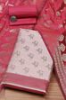 Wine Poly Silk Banarasi Unstitched Suit Set image number 0