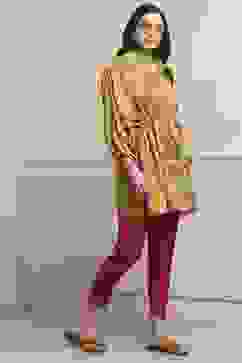 Mustard Viscose Rayon Straight Kurta Pants Set image number 5