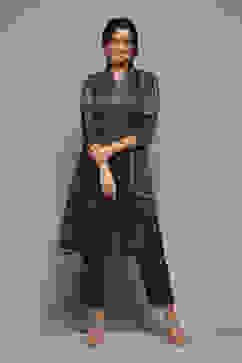 Forest Green Spandex Blend Straight Printed 2 Piece Set image number 2