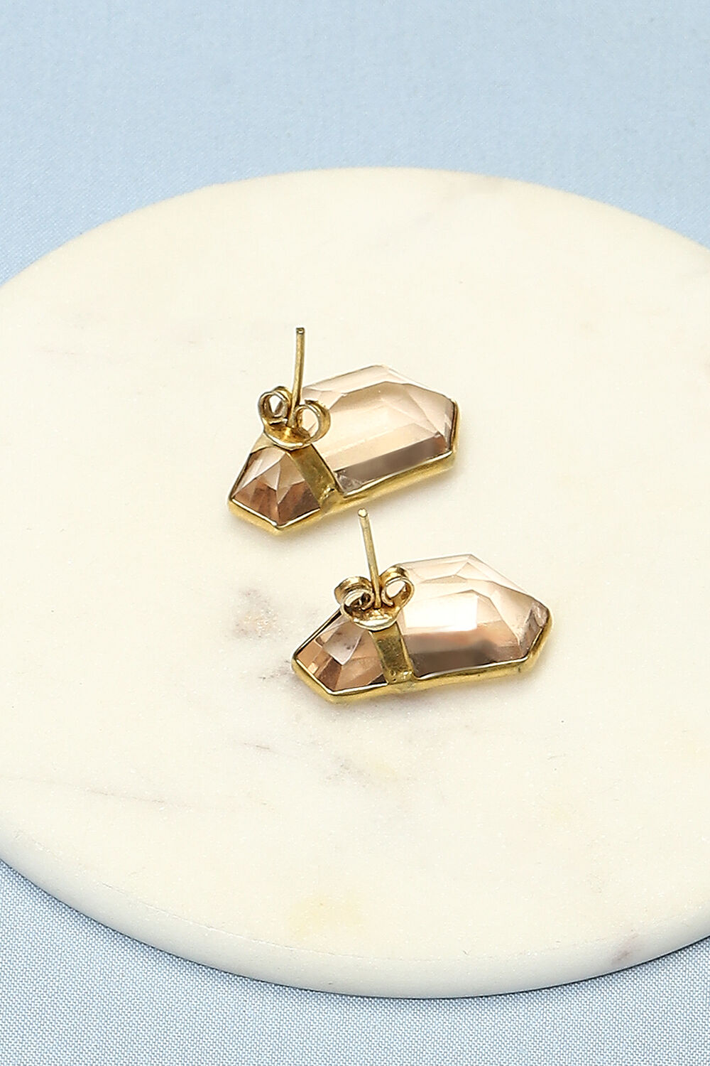 Crystal Brass Earrings image number 2