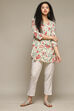 Ecru Rayon Printed Kurti image number 0