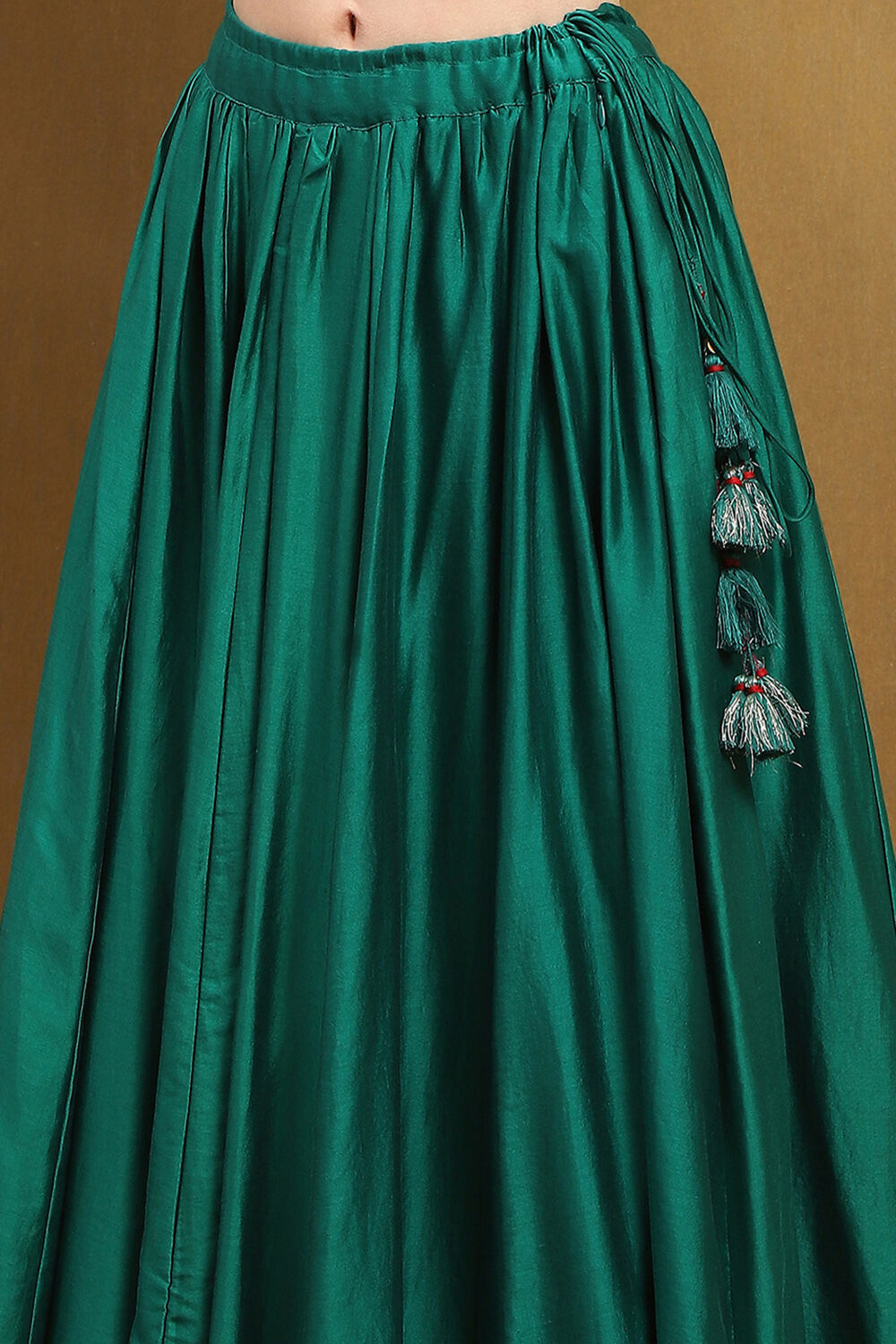 Fuchsia Silk Chanderi Festive Lightweight Flared Lehenga Set image number 3