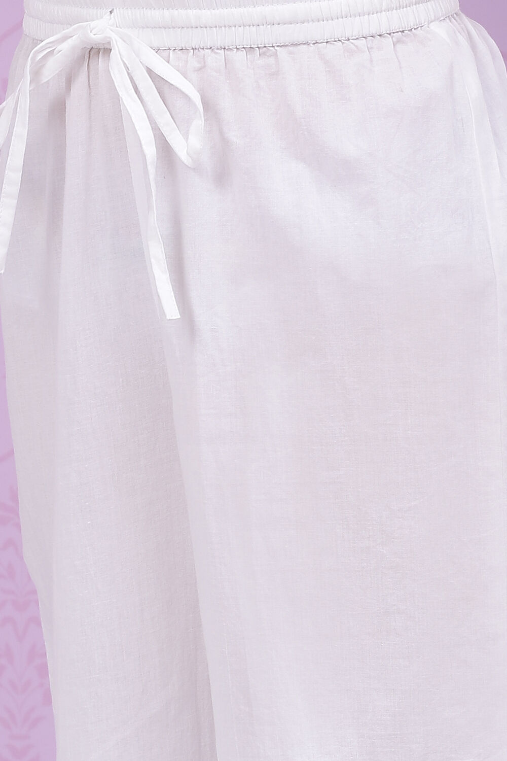 Blue Cotton Flared Straight Kurta Palazzo Suit Set image number 3