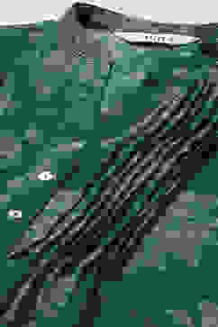 Teal Polyester Straight Printed Kurta image number 1