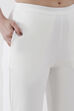 White Solid Wide Leg Pants image number 1