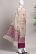 Rani Cotton Jamdani Unstitched Suit Set image number 4