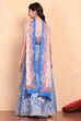 Electric Blue Printed Flared Lehenga Set image number 5