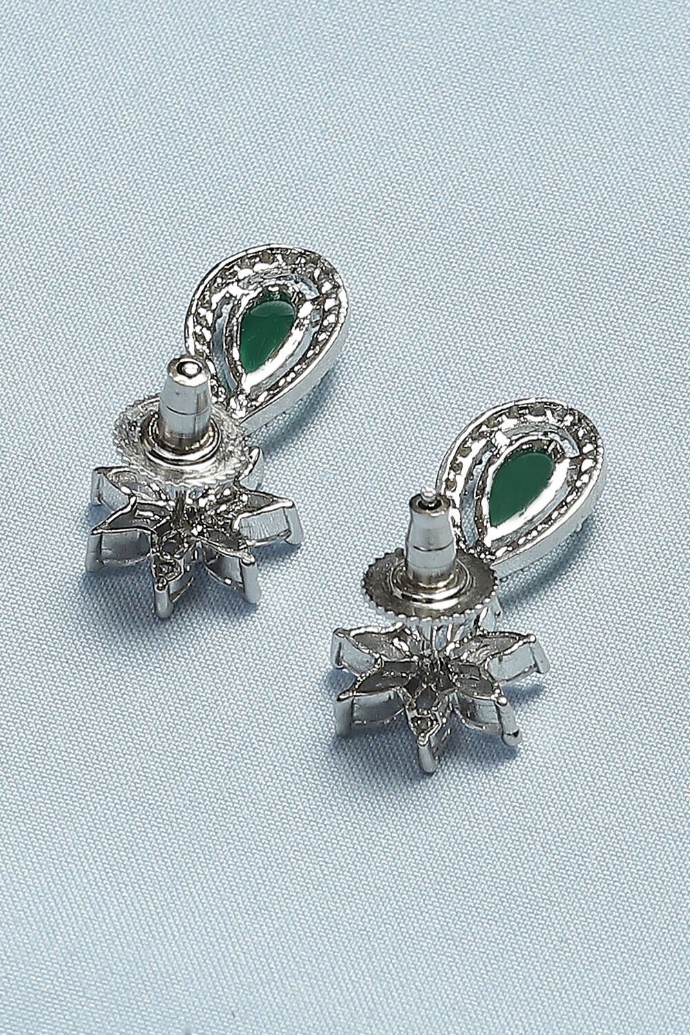 Green Brass Earrings image number 2