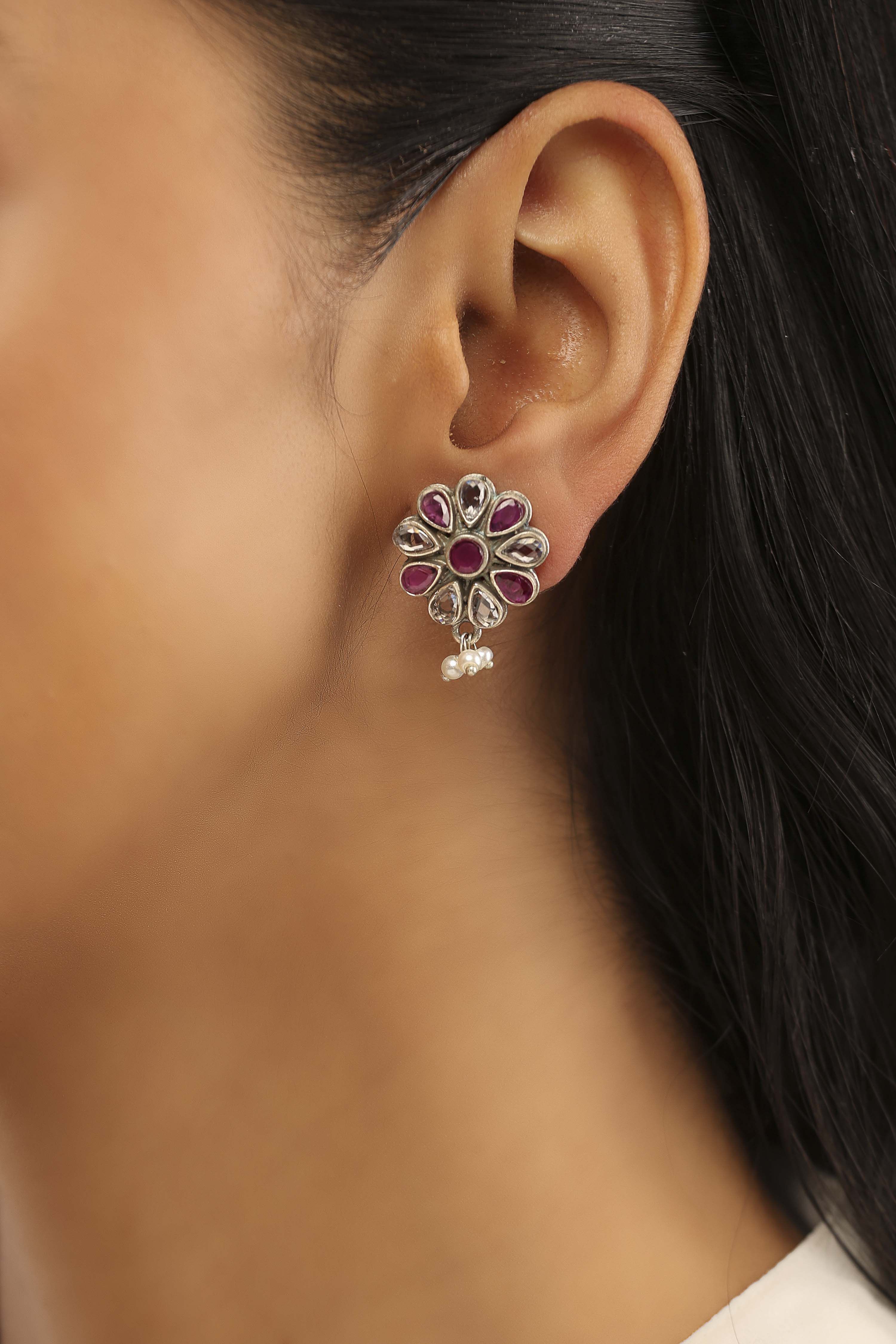 Dark Pink Brass Studs image number 1